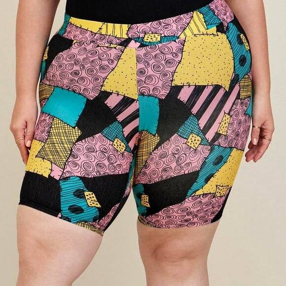 torrid Pants - Torrid 3 (3X‎ 22/24) Disney Nightmare Before Christmas Sally Cosplay Bike Shorts
